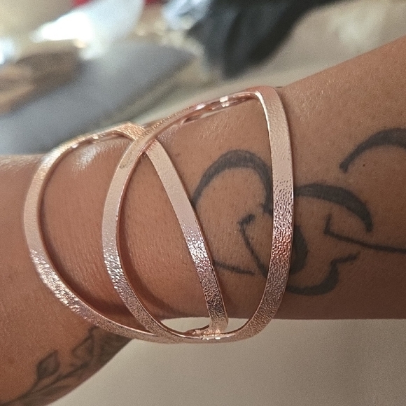 Rose Gold Open Cuff Bracelet - Picture 5 of 10